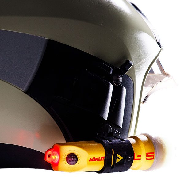 Adalit L5Power safety helmet torch ATEX on Dräger HPS7000